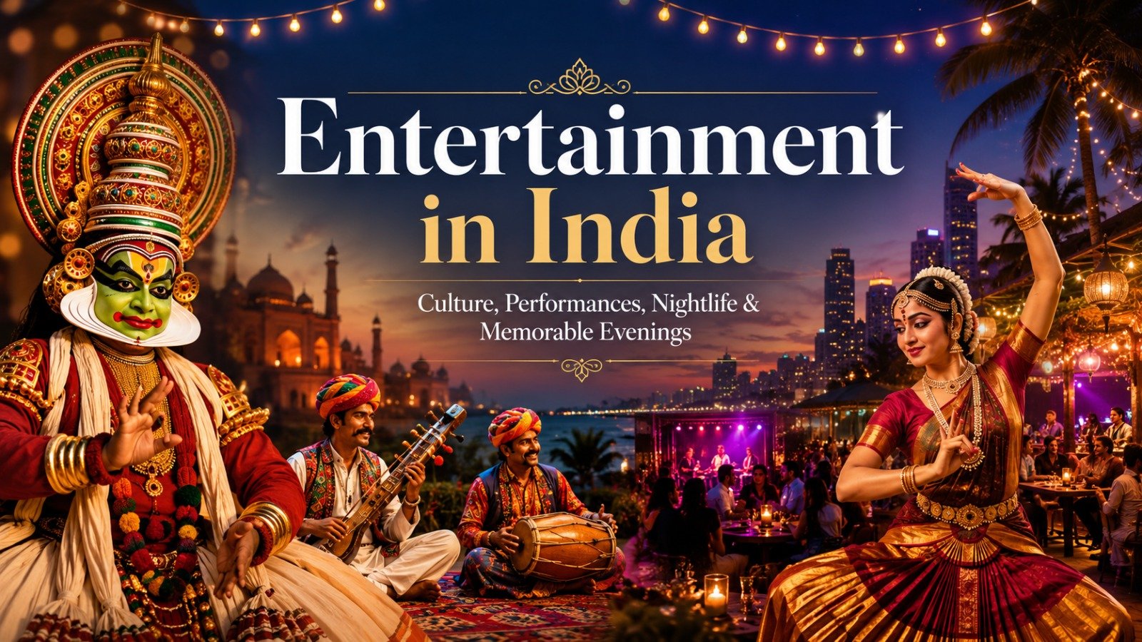 Entertainment in India with cultural performances and nightlife